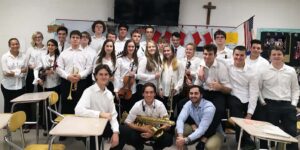 Group of musical students posing for picture